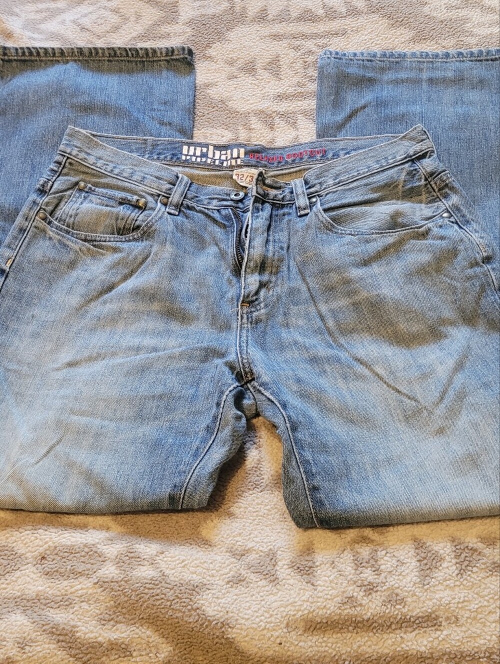 urban pipeline Men’s Relaxed Fit Light Blue Denim Jeans